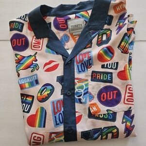 Trinity Multicolor Pride Casual Button Down Shirt